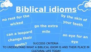 Correct Interpretation of Biblical Idioms
