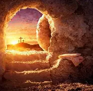 Jesus buried in a nearby tomb