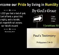 Overcoming Pride - God's Opposition to the Proud