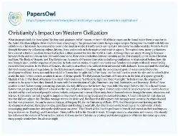 Impact of the Bible on Western Civilization - Conclusion