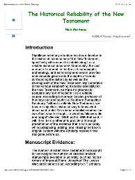 New Testament Manuscripts - Copying Process